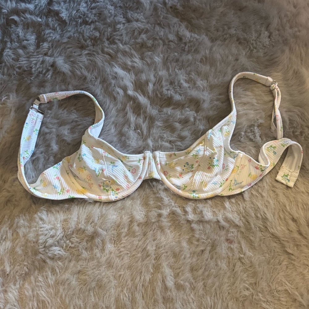 PacSun Eco Floral Nessa Ribbed Bralette Top & Scoop High Cut Bottom Bikini Set - Picture 9 of 16